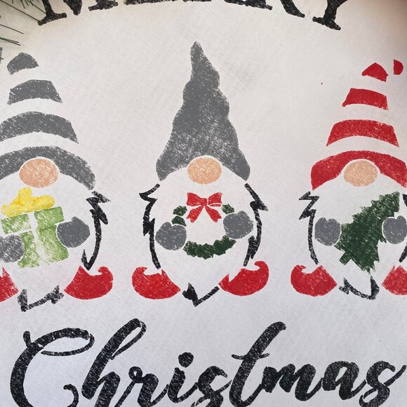 Merry Christmas Gnomes Door Sign
